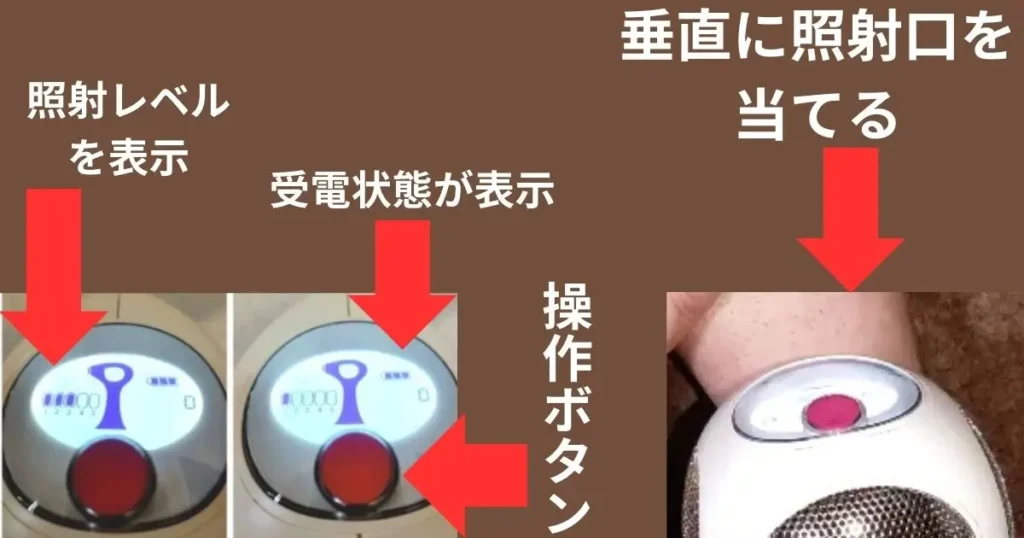 トレアのヘッダーが画像と照射シーンの図解・画像の表示の説明