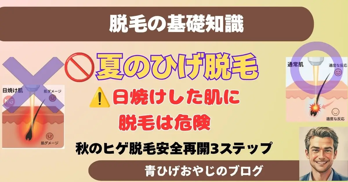 🚫夏のひげ脱毛は危険