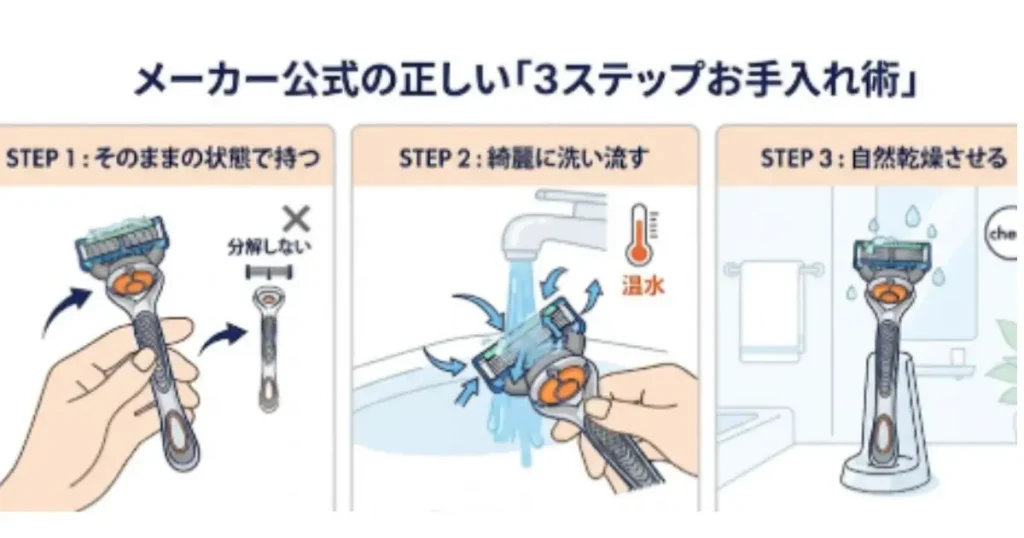 ジレットの洗い方